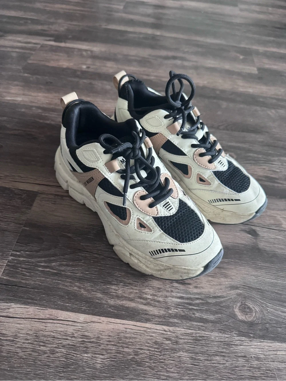 Steve Madden Kids White, Black and Brown Chunky Sneakers